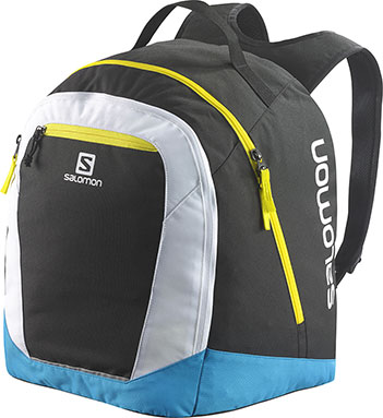 torby, plecaki, pokrowce na narty Salomon ORIGINAL GEAR BACKPACK BLACK | PROCESS BLUE | WHITE