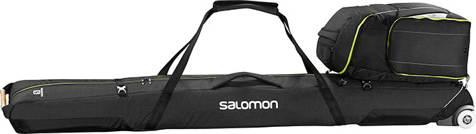 torby, plecaki, pokrowce na narty Salomon CONNECT 2PAIRS WHEELY SKISLEEVE