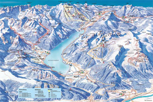 Mapa tras narciarskich ośrodka Achensee