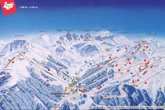Mapa tras narciarskich ośrodka Axamer-Lizum