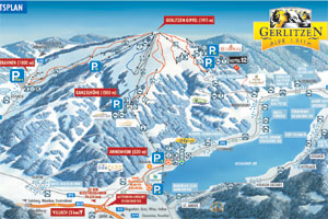 Mapa tras narciarskich ośrodka Gerlitzen