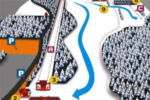 Mapa tras narciarskich ośrodka Gogołów Pod Dziedzicem