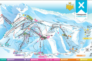Mapa tras narciarskich ośrodka Grandvalira