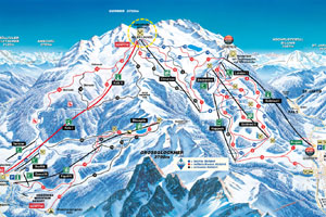 Mapa tras narciarskich ośrodka Kals am Grossglockner Grossglockner Resort