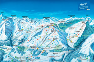 Mapa tras narciarskich ośrodka Heiligenblut / Großglockner