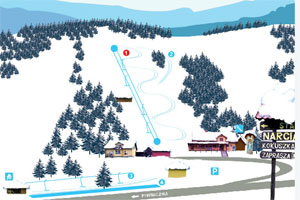 Mapa tras narciarskich ośrodka Piwniczna Kokuszka Ski