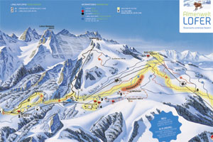 Mapa tras narciarskich ośrodka Lofer