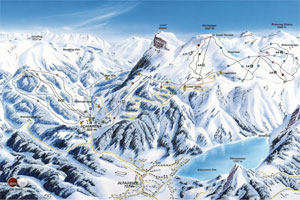 Mapa tras narciarskich ośrodka Loser Altaussee