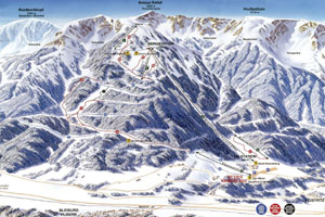 Mapa tras narciarskich ośrodka Petzen