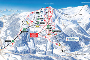 Mapa tras narciarskich ośrodka Sillian