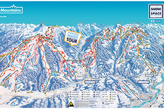 Mapa tras narciarskich ośrodka Flachau