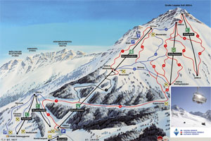 Mapa tras narciarskich ośrodka St. Jakob im Defereggental