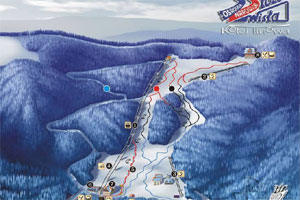 Mapa tras narciarskich ośrodka Wisła Stożek