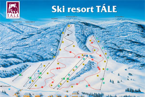Mapa tras narciarskich ośrodka Tale