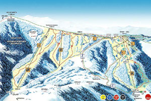 Mapa tras narciarskich ośrodka Wielka Racza