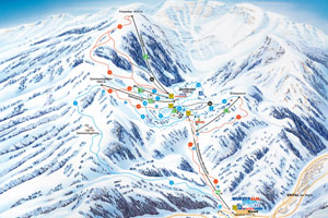 Mapa tras narciarskich ośrodka Wurzeralm