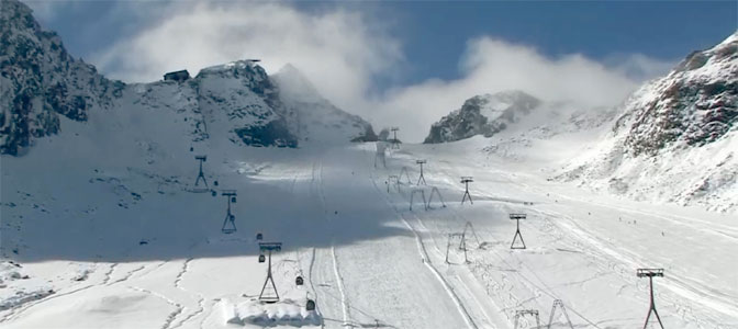 Aktualne warunki narciarskie na austriackich lodowcach