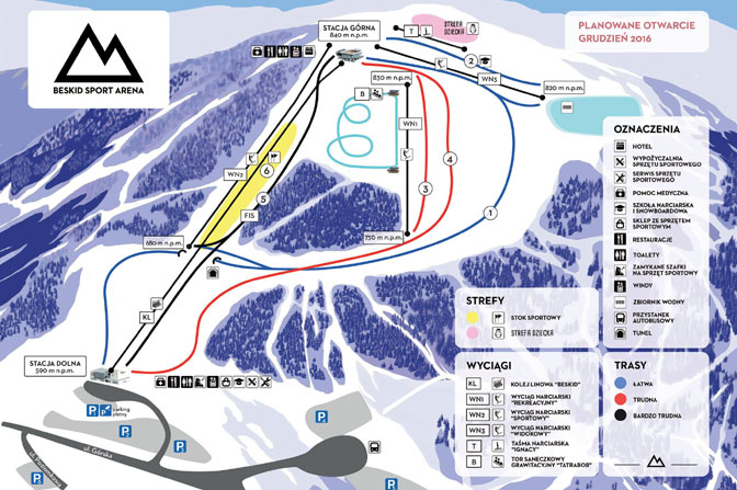 Beskid Sport Arena - mapa