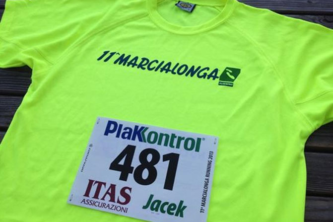 Mój numer startowy Marcialonga Run 2013