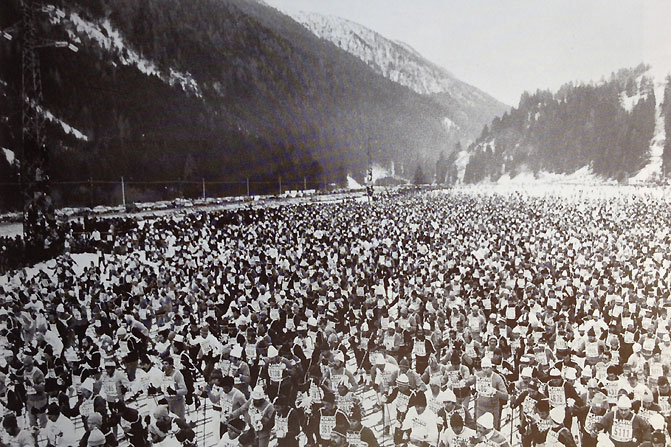 Marcialonga 1973- start Marcialonga 1973- start