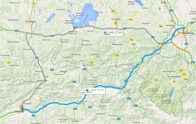 Droga do Tyrolu przez Lofer