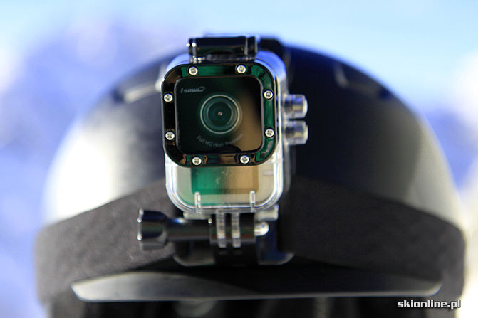 Kamera ISAW A2 ACE zamontowana na kasku