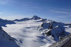 Soelden -  Alpy z pomostu na Tiefenbach.