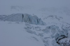 "Jęzory" lodowca obok Norderjochlift II