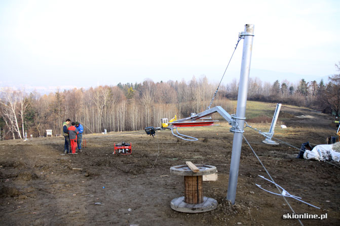 Galeria: Dębowiec - budowa ośrodka narciarskiego 26 XI 2012