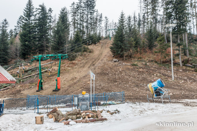Galeria: Pilsko, Korbielów pierwszy dzień pracy krzesła