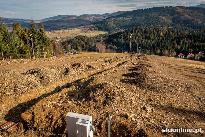 Galeria: Pilsko, Korbielów budowa krzesła 8.11.2013