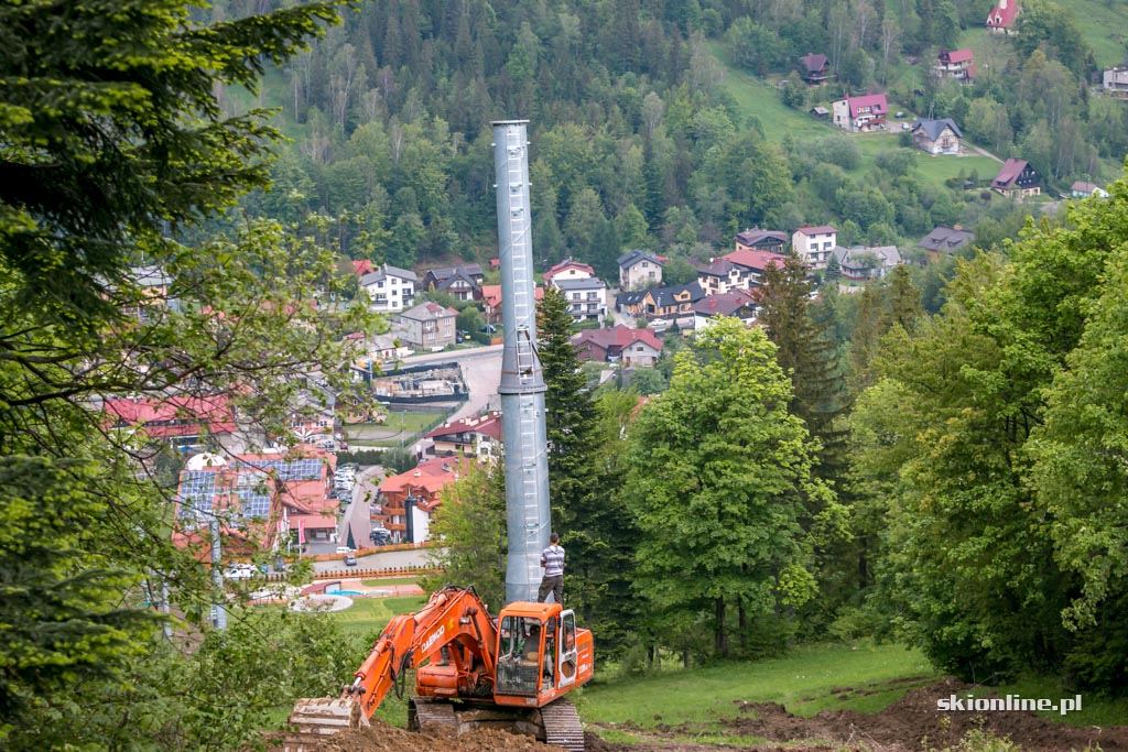 Galeria: COS Szczyrk - budowa nowej 4-os. kolei (maj 2017)