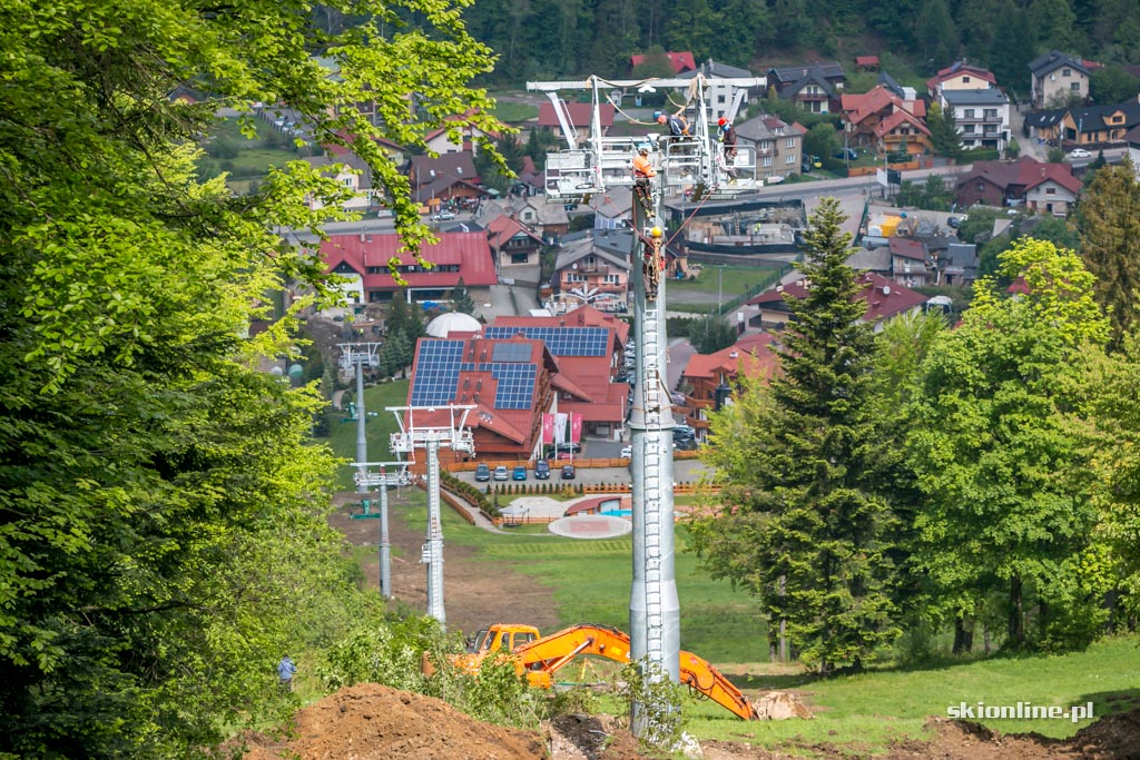 Galeria: COS Szczyrk - budowa nowej 4-os. kolei (maj 2017)