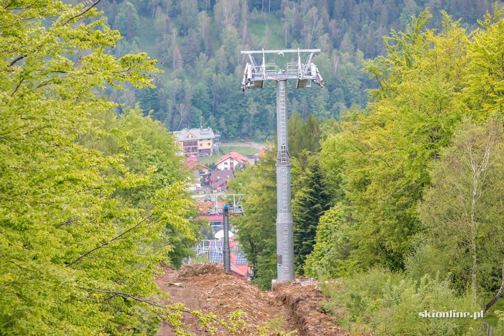 Galeria: COS Szczyrk - budowa nowej 4-os. kolei (maj 2017)