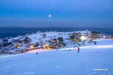 Zieleniec Ski Arena - w świetle księżyca