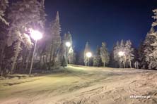 Zieleniec Ski Arena - w świetle księżyca