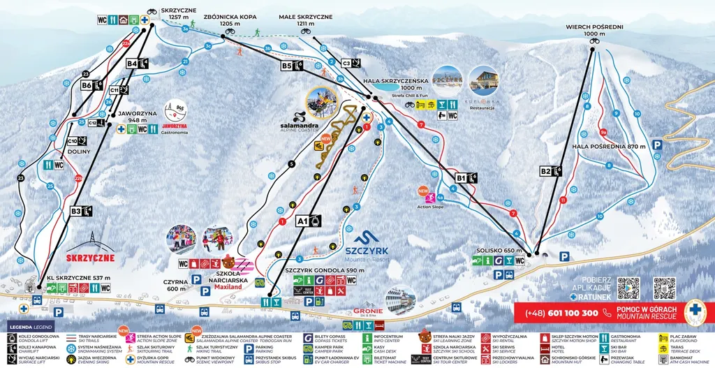 mapa tras Szczyrk