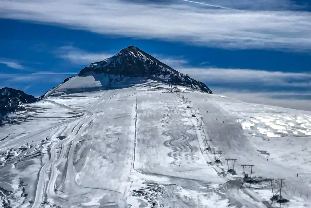 Lodowiec Passo Stelvio: Stilfser Joch we Włoszech