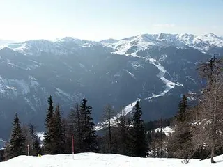 Widok na trasy góry Mooskopf 1980m