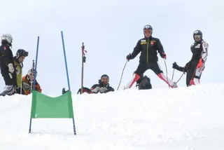 Trening alpejskiej kadry kobiet