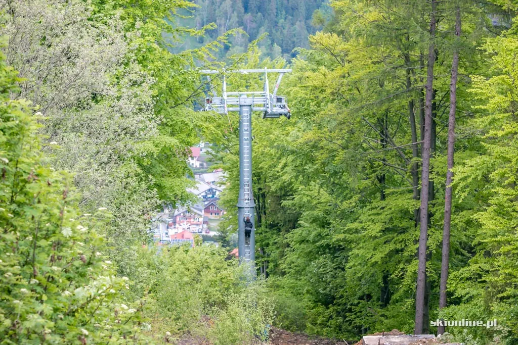 Zdjęcie 10 z galerii COS Szczyrk: budowa nowej 4-os. kolei (maj 2017)