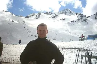 Widok z Gamsgarten (2620m npm) na najwyższy w okolicy Stubaier Wildsitze (3340m npm)