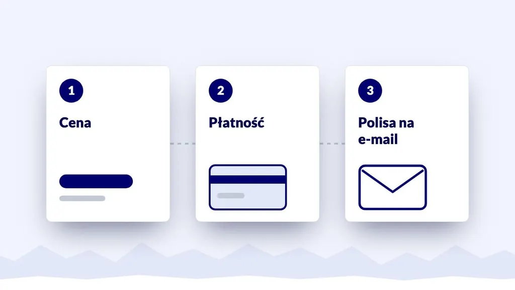 Trzy kroki: cena, płatność i polisa na e-mail
