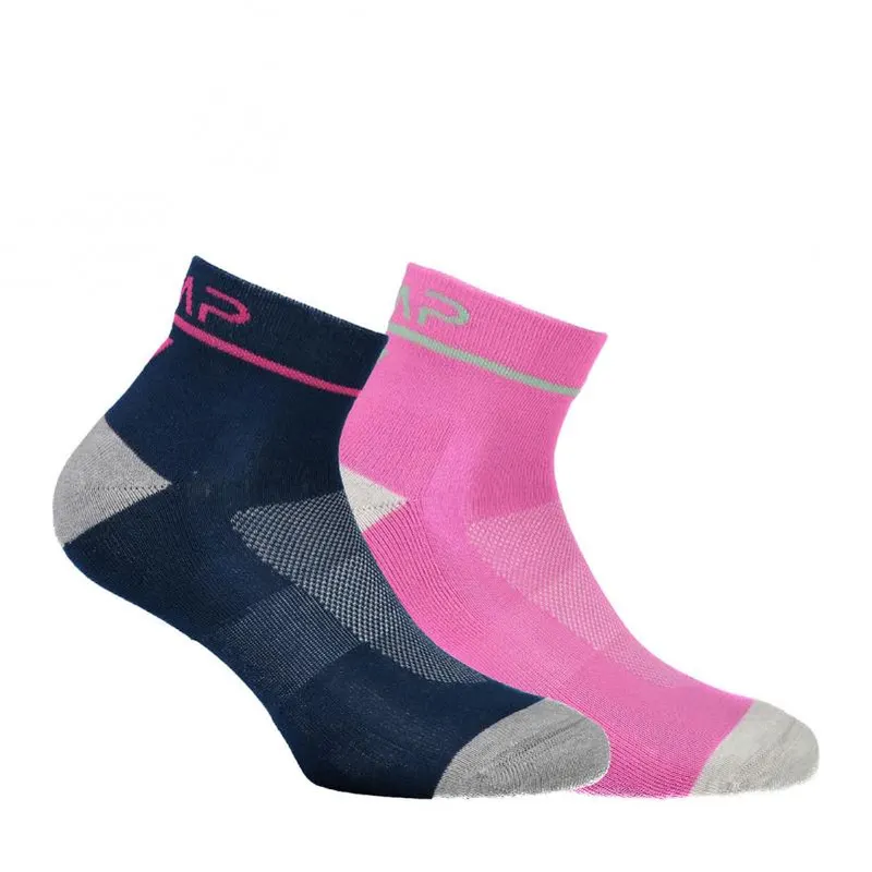 CMP Skarpety biegowe CMP Cotton 2-Pack (blue-orchidea)