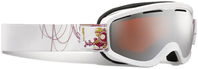 Julbo Vega (Cat 3) White Orange Screen + Silver Flash