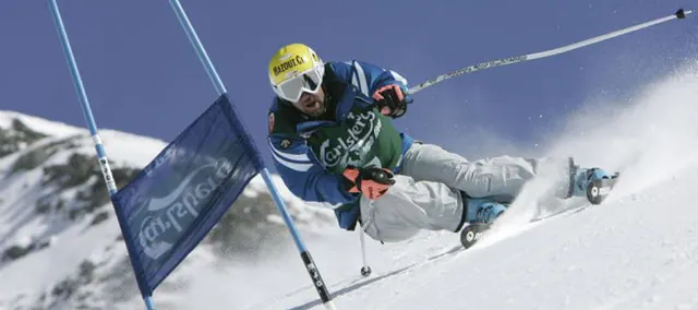 Didier Defago podczas zeszłorocznej edycji Verbier High Five by Carlsberg, fot. Carlsberg