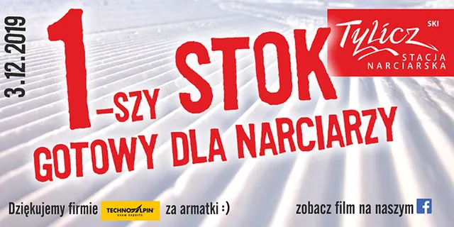 W sobotę 7 grudnia Stacja TYLICZ.ski rozpoczyna sezon zimowy