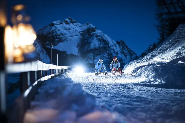 Sanki w Dolinie Stubai