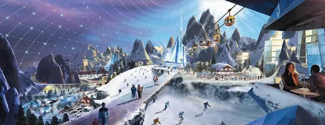 Dubai Sunny Mountain Ski Dome, wizualizacja wnętrza