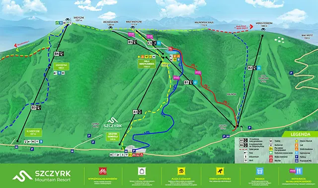 Mapa tras rowerowych